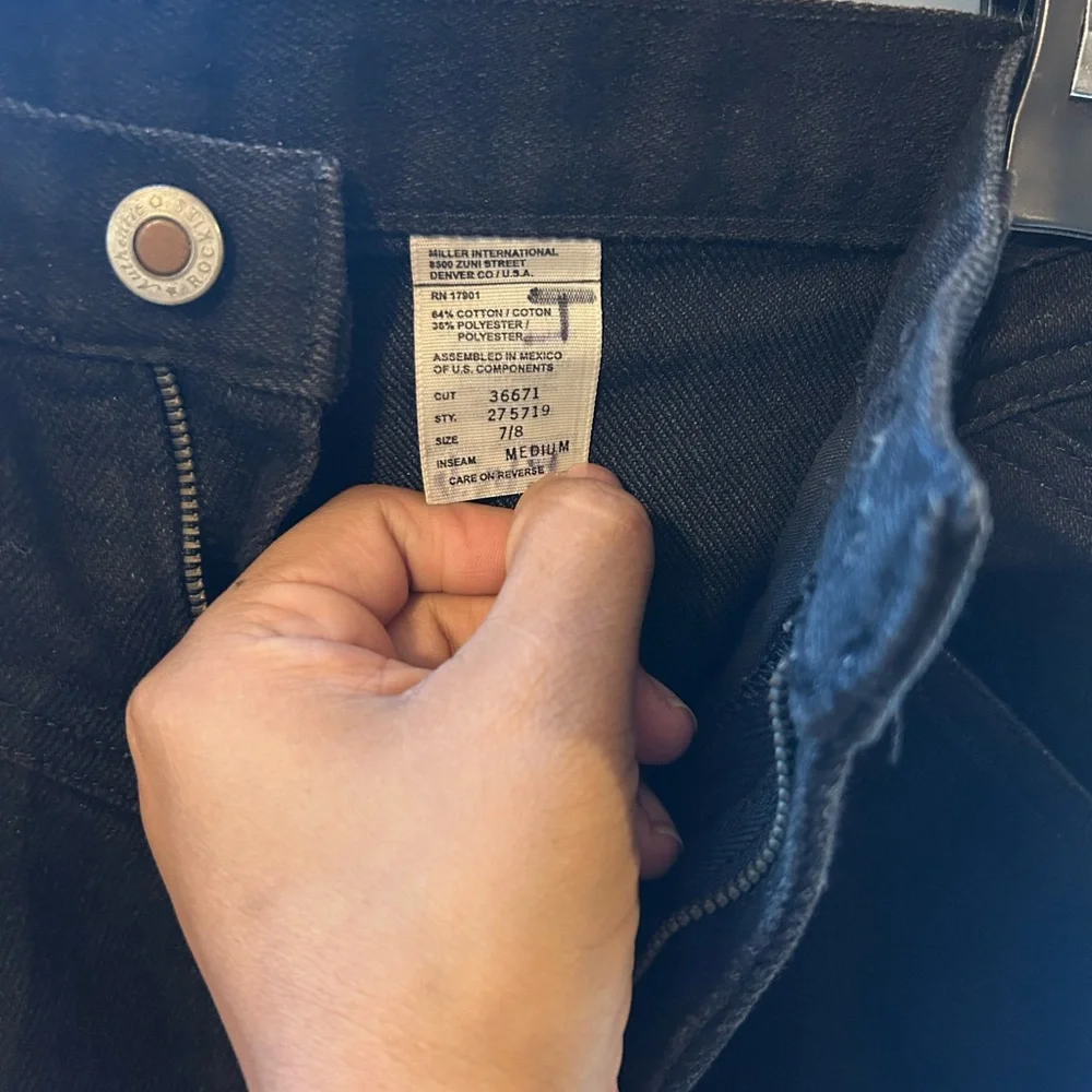 Women's High Rise Black Jeans - Picture 2 of 4